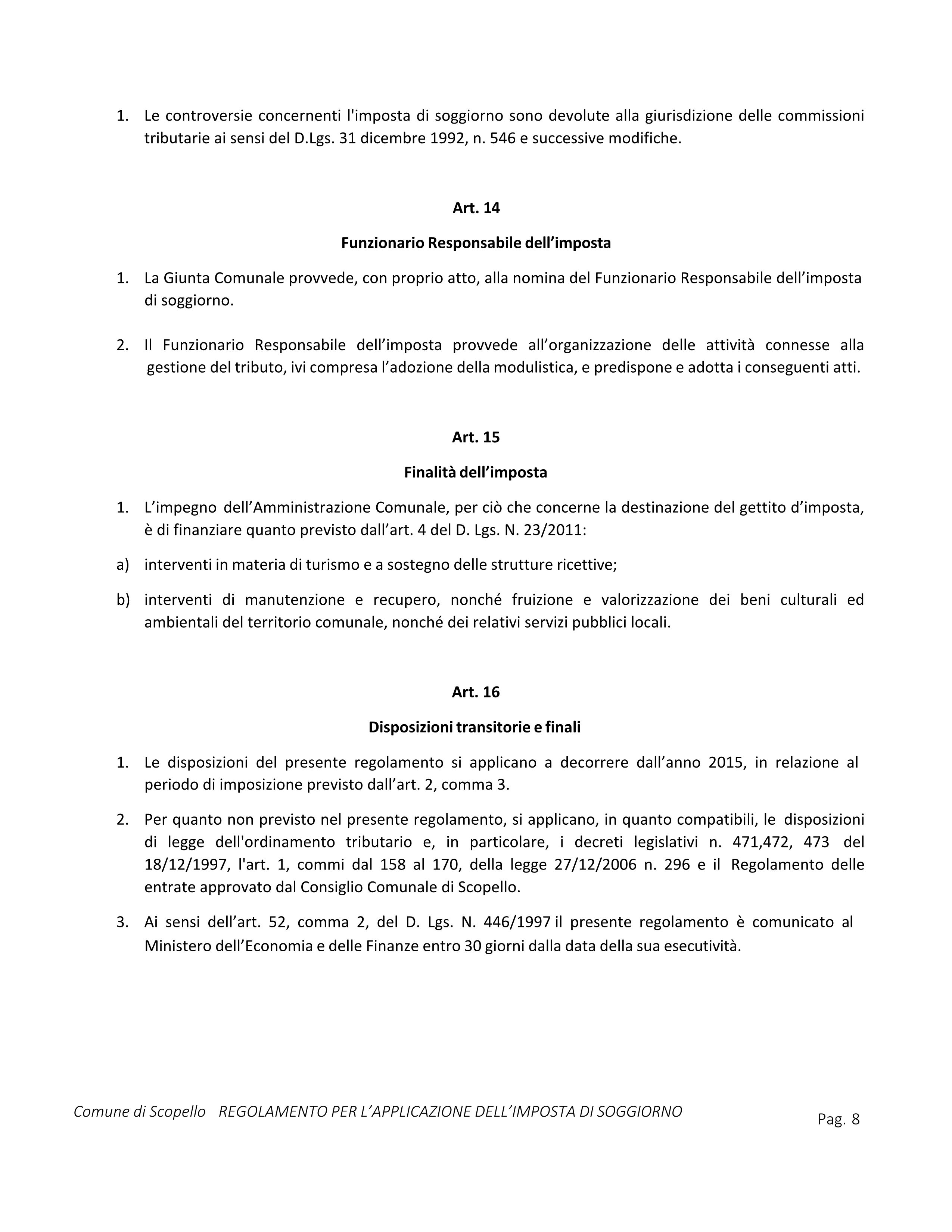 Imposta di soggiorno